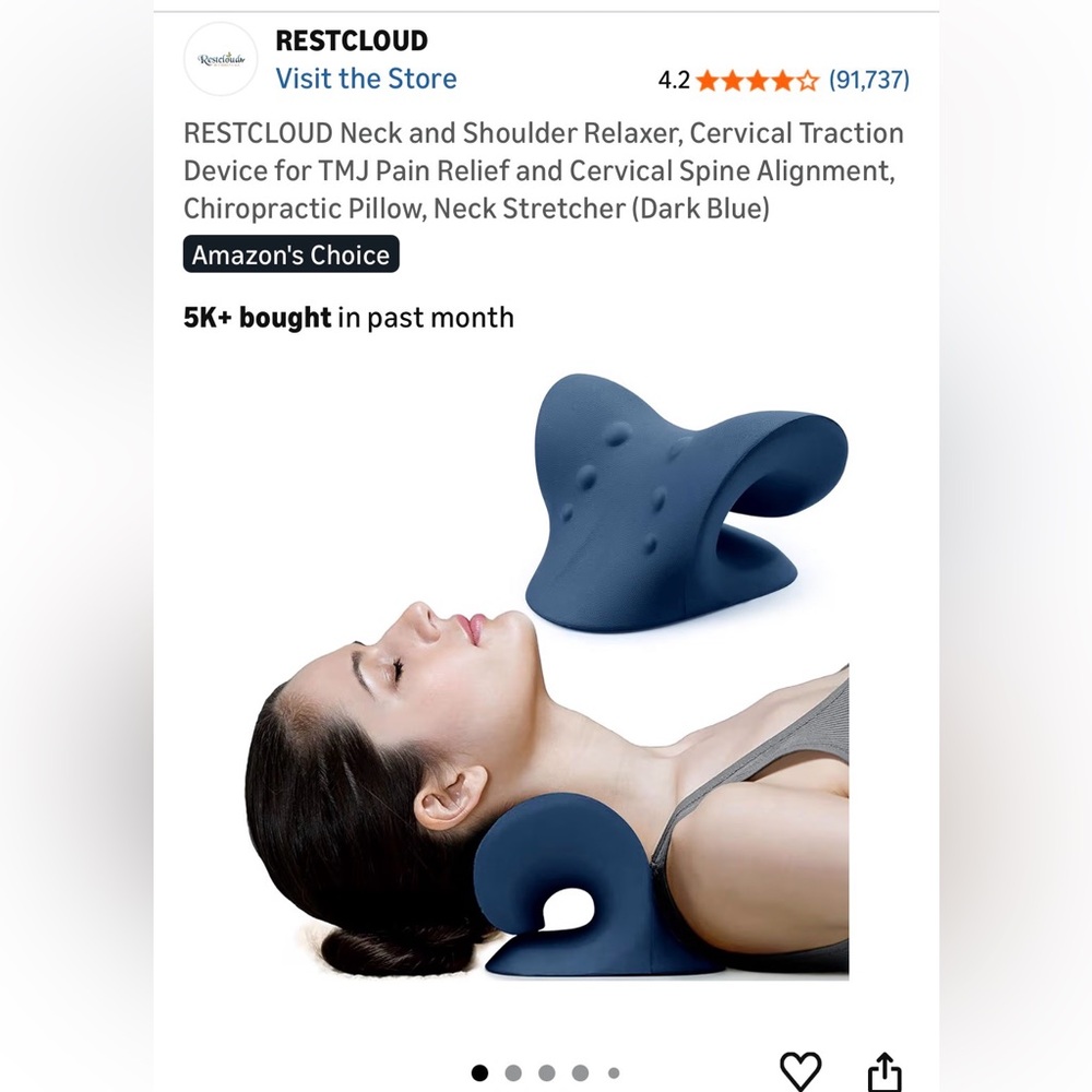 New RestCloud Blue Foam Neck and Shoulder Relaxer - Picture 8 of 9